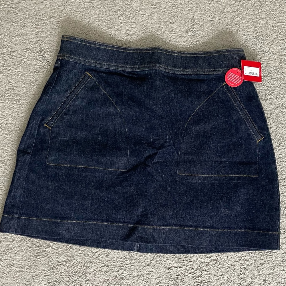 SPANX Indigo Mini Skirt with Pockets